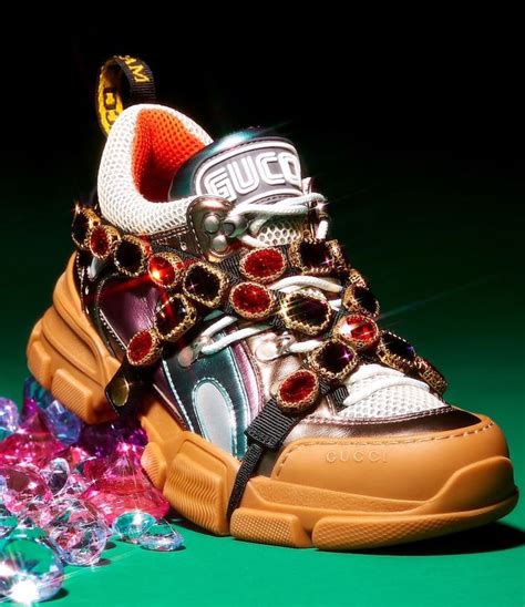 gucci beaded sneakers|Gucci jeweled striped sneakers.